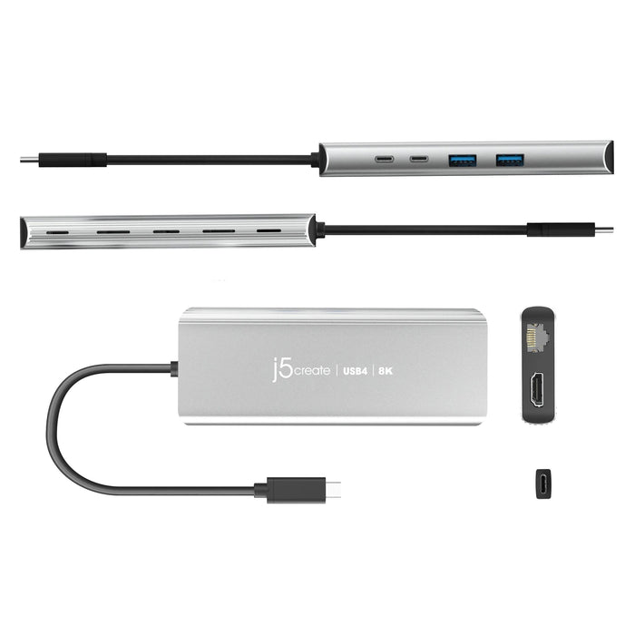 Docking station j5create JCD403, USB4, Multi-port hub, Gigabit Ethernet