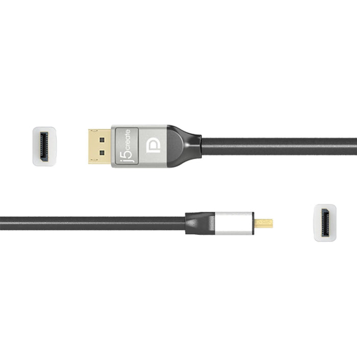 Cable j5create JCC153G, DP male - DP male, 4K, 1.8 m