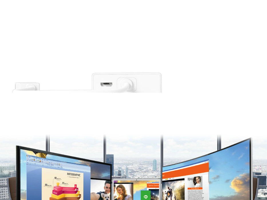 6-port hub j5create Mini Dock JUD380, USB 3.0, Gigabit Ethernet, HDMI, VGA, USB-B, White