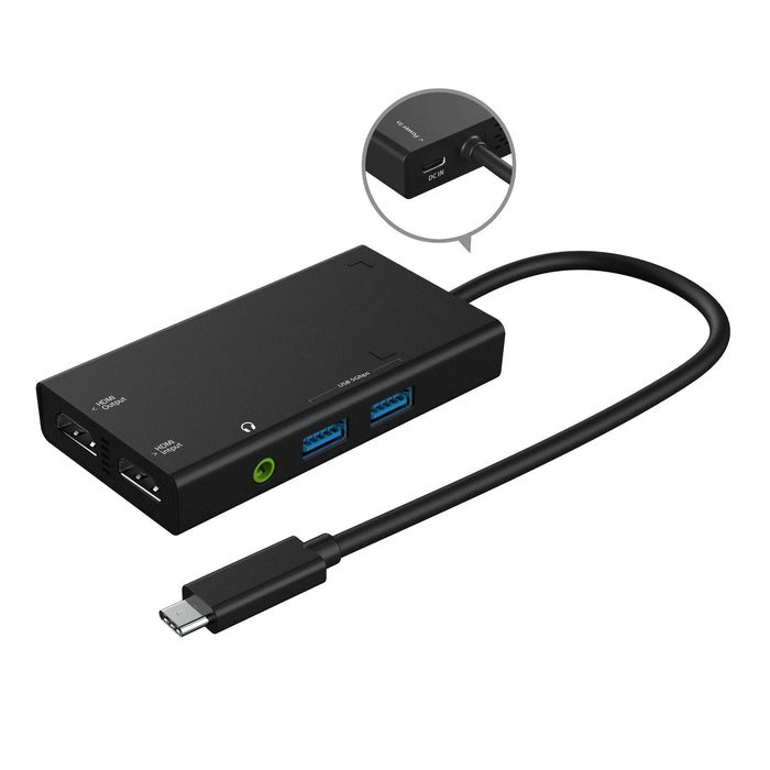Capture j5create JVA01, HDMI - HDMI, USB-C hub, Black