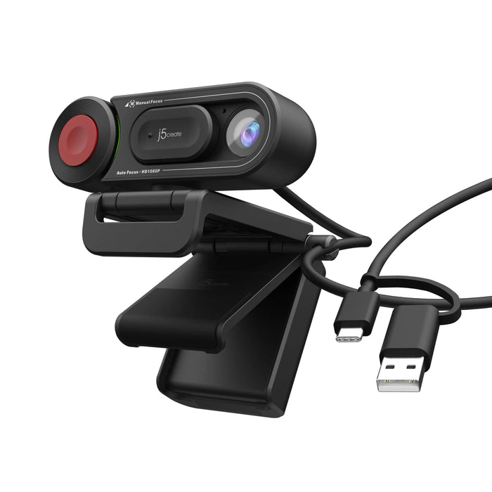 j5create JVU250 Webcam, 4K Ultra HD, Microphone, Auto and Manual Focus