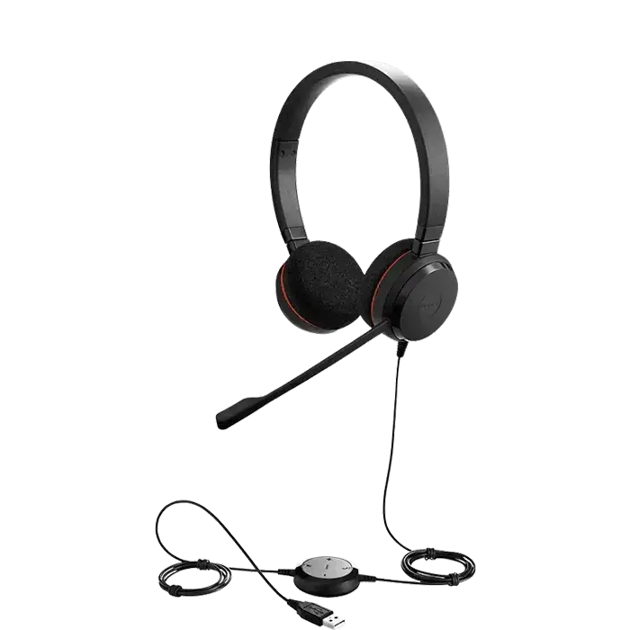 Jabra Evolve 20 UC Duo USB headset with microphone - Слушалки<<<Компютърна