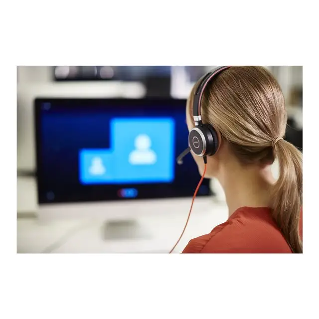 JABRA EVOLVE 40 UC Stereo USB Headband Noise cancelling USB connector with mute-button and volume control on the cord