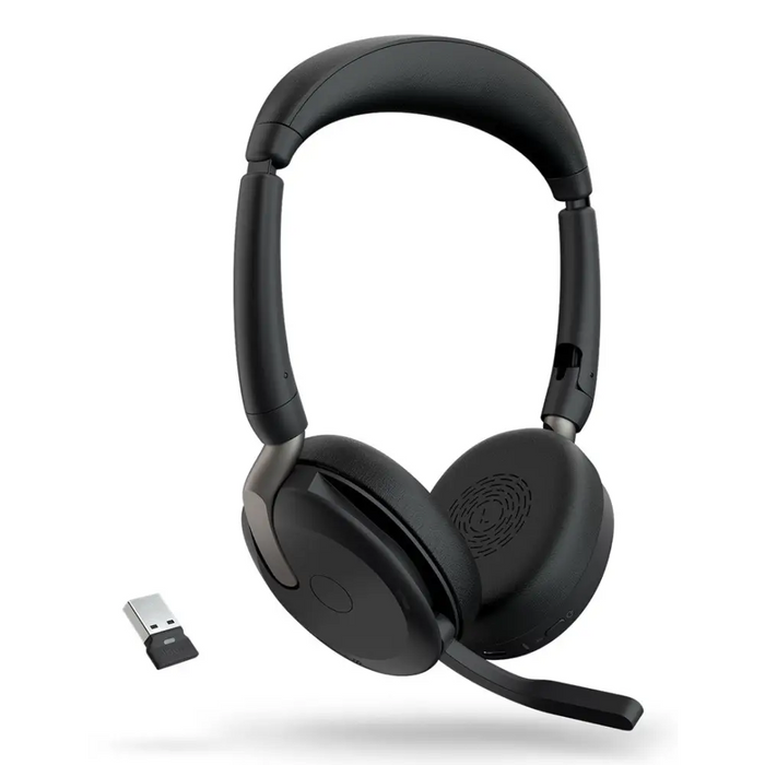 Jabra Evolve2 65 Flex - Link380a UC Stereo (Wireless Charging) - Bluetooth headsetsAKG-SBL<<<GSM