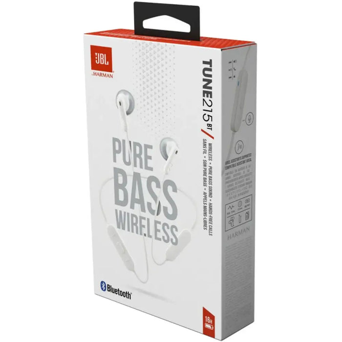 JBL Tune 215BT In-Ear Wireless Headphones - White - Headphones and speakers<<<HurtelXML&&&Audio<<<Основна<<<DunaXML