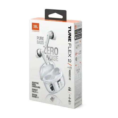 JBL Tune Flex 2 Ghost Edition TWS Bluetooth Wireless In-Ear Earphone Ghost White EU
