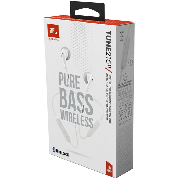 JBL Tune 215BT In-Ear Wireless Headphones - White