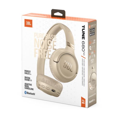 JBL Tune 680NC Bluetooth Wireless On-Ear Headphones Beige EU