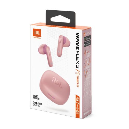 JBL Wave Flex 2 TWS Bluetooth Wireless In-Ear Earbuds Pink EU