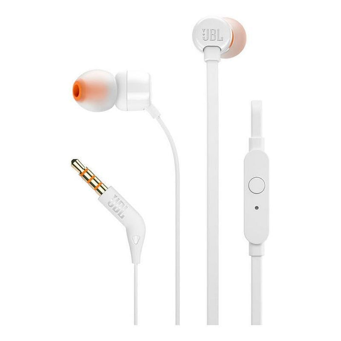 JBL T110 Wired In-Ear Headphones Mini Jack 3.5mm - White