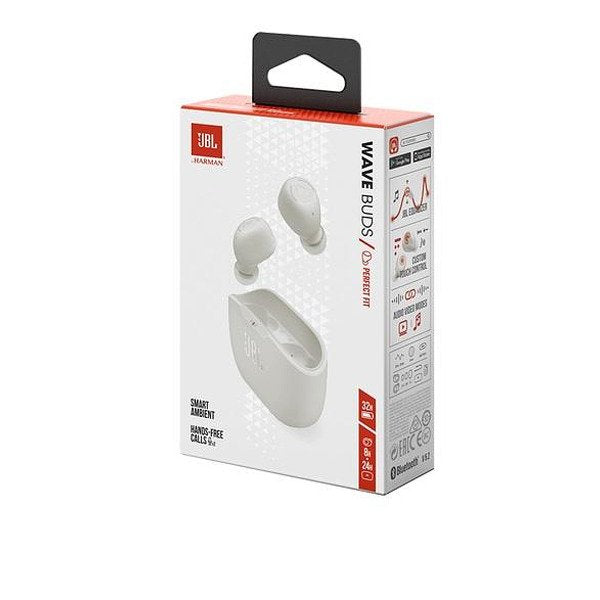 Headphones JBL Vibe Buds 2 White JBLVBUDS2WHT , Bluetooth , IN-EAR (PLUGS)