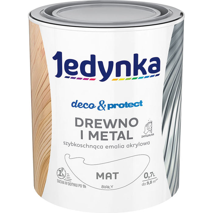 FAST DRYING ACRYLIC ENAMEL LACQUER WHITE MATT 700 ML JEDYNKA