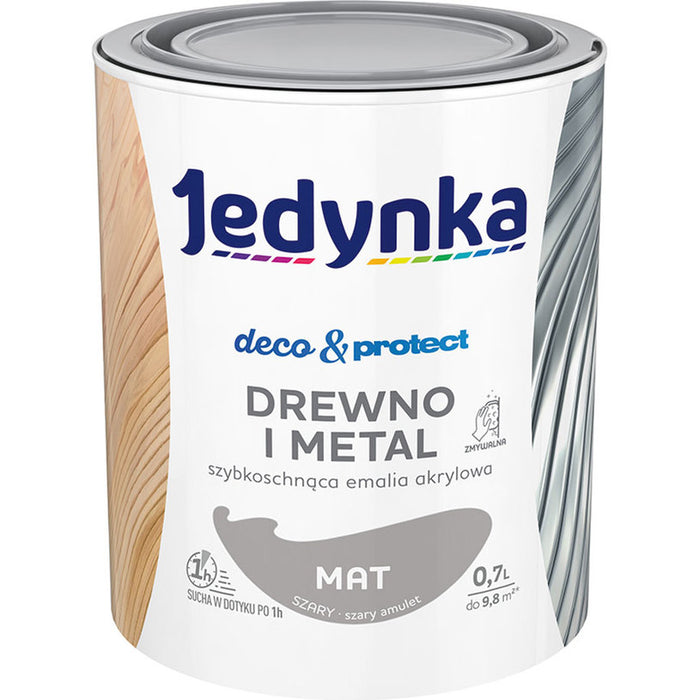QUICK DRY ACRYLIC ENAMEL LACQUER GRAY MAT 700 ML JEDYNKA
