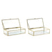 Jewelry box DKD Home Decor Golden Metal Crystal 20 x 11 x 5 cm 22 x 12 x 7 cm (2 Units) - Декорация и Осветление<<<Дом