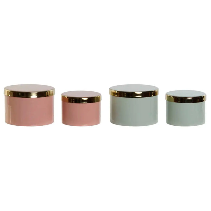 Jewelry box DKD Home Decor Green Coral Iron 13 x 13 x 9 cm (2 Pieces) (2 Units) - Декорация и Осветление<<<Дом