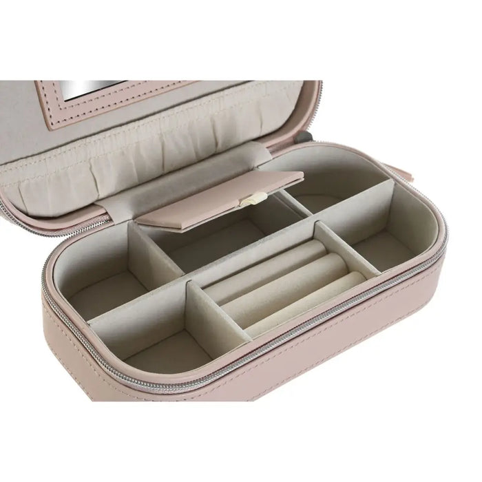 Jewelry box DKD Home Decor White Grey Lilac Light Pink Polyurethane Mirror 18,5 x 10 x 5 cm (2 Units) - Декорация и