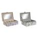 Jewelry box DKD Home Decor White Grey Lilac Polyurethane 18 x 12,5 x 7,5 cm (2 Units) - Декорация и Осветление<<<Дом