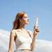 Jisulife Handheld Fan Life8 Mini Portable USB Fan with 2000mAh Power Bank and Flashlight - White - Household