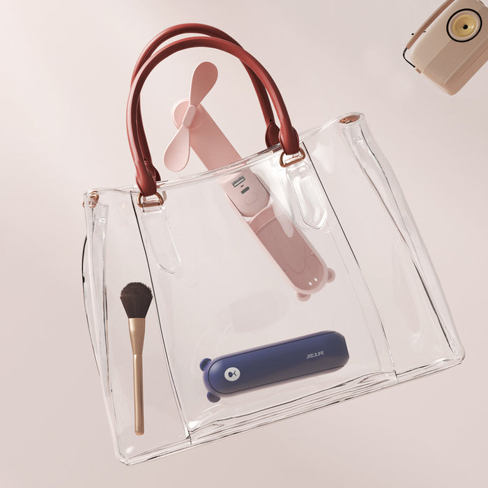 Jisulife Handheld Fan Life8 Mini Portable USB Fan with Power Bank Function 2000mAh and Flashlight - Blue