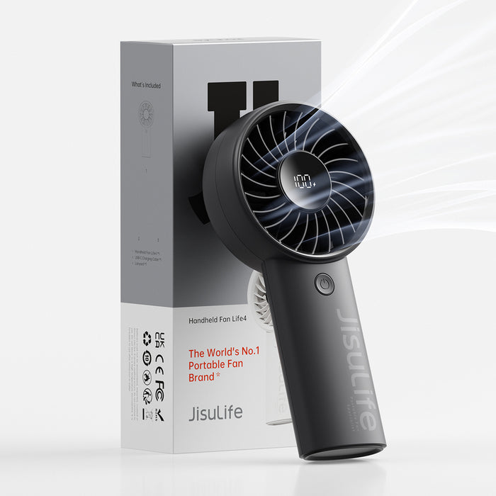 Jisulife Handheld Fan Life4 3600mAh Portable USB Fan - Black