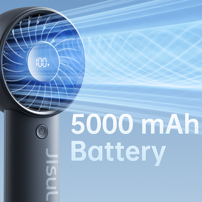 Jisulife Handheld Fan Life4 5000mAh Portable USB Fan - Black