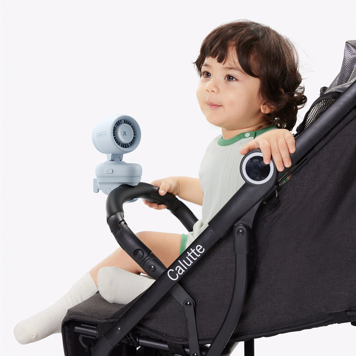 Jisulife Stroller Fan 4 5000mAh Mini Fan for Stroller with Metal Clip - Blue