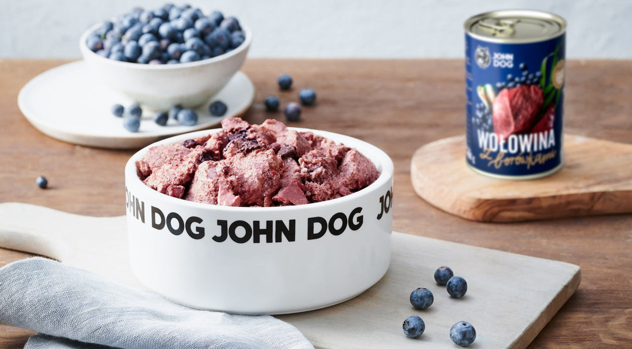 JOHN DOG Berry Line Adult Beef with blueberries - wet dog food - 400g