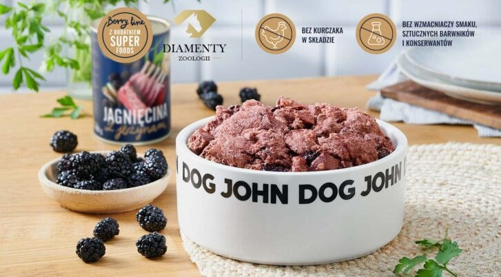 JOHN DOG Berry Line Lamb with blackberries - wet dog food - 400g