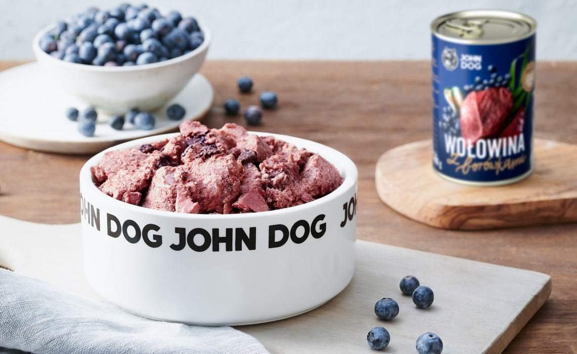 JOHN DOG Berry line Beef with blueberries - wet dog food - 800g