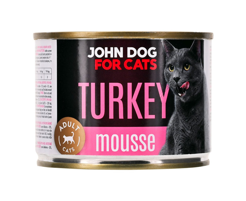 JOHN DOG For cats Mousse Turkey - wet cat food - 200g