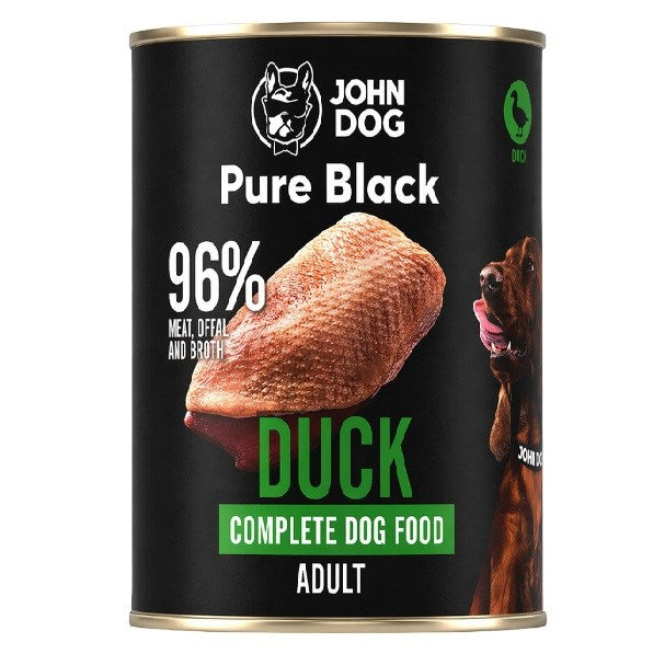 JOHN DOG Pure Black Duck - wet dog food - 400g