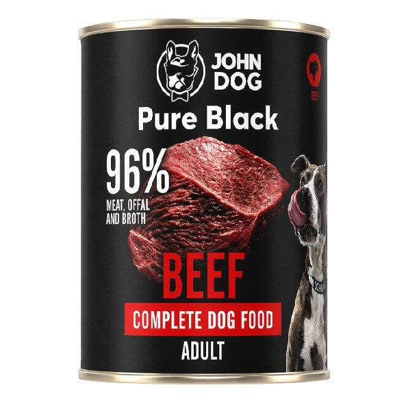 JOHN DOG Pure Black Beef - wet dog food - 400g