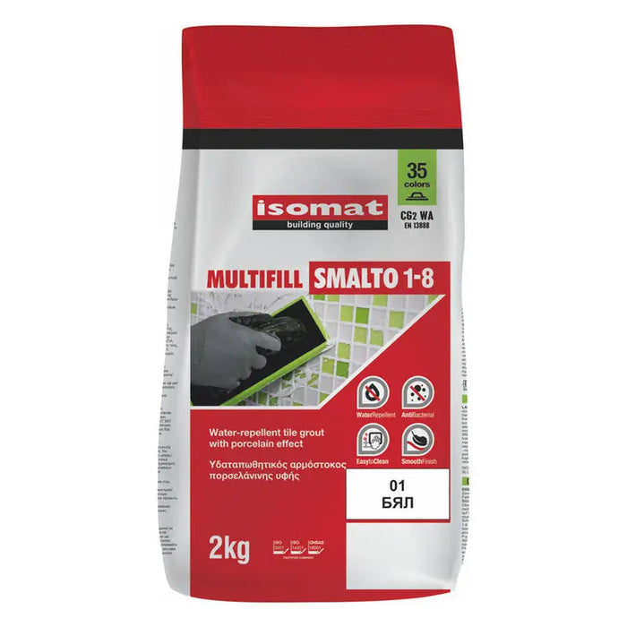 JOINT MIXTURE FOR INTERIOR AND EXTERIOR USE ISOMAT MULTIFILL WHITE 01 - Фуги<<<Лепила за плочки фуги силикони и