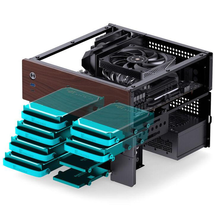 Box Jonsbo N4 NAS, m-ATX, Black