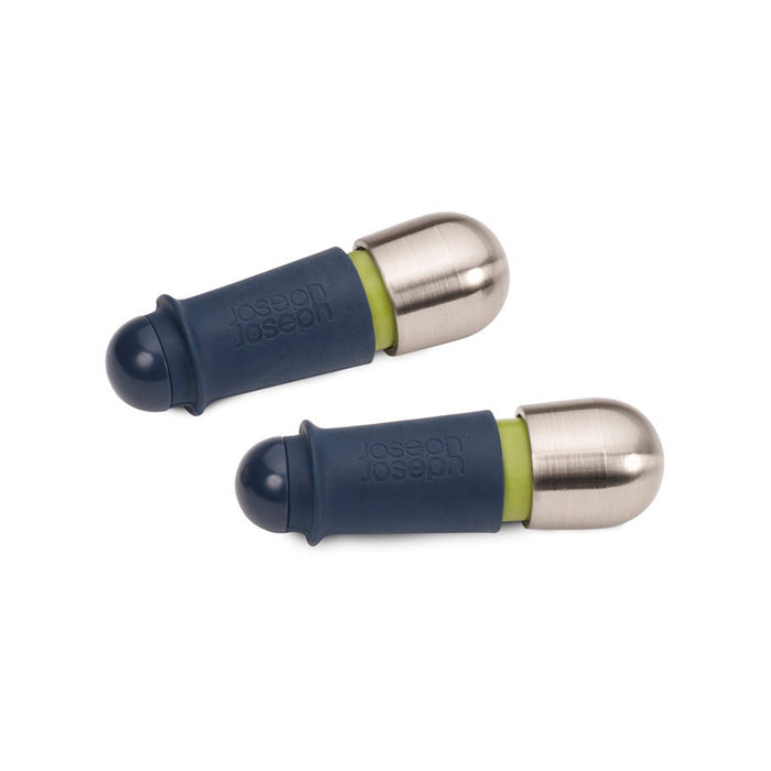 WINE STOPPER 2PCS STEEL JOSEPH JOSEPH