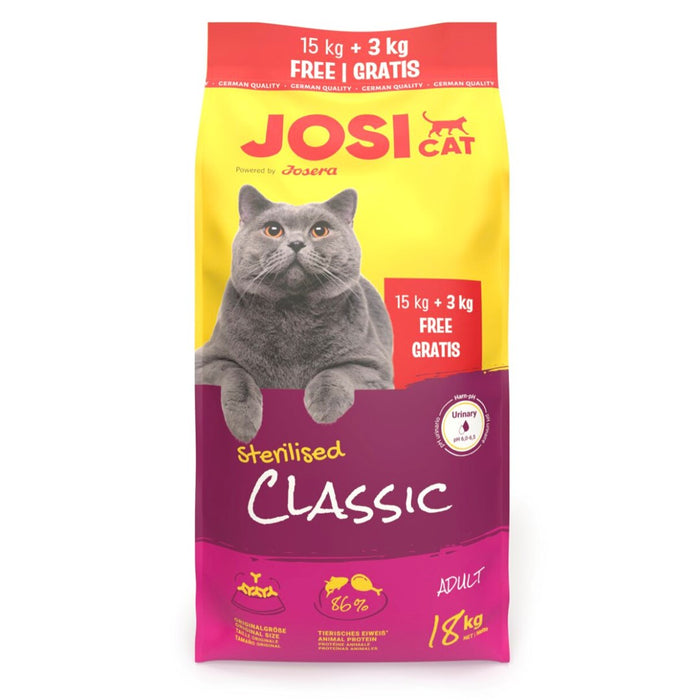 JOSERA JosiCat Sterilised Classic – dry cat food – 15kg + 3kg
