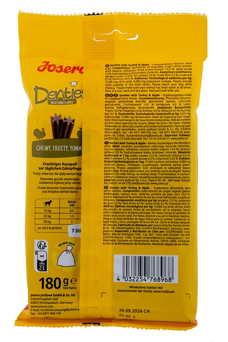 JOSERA Denties Turkey with apple - Dog treat - 180g