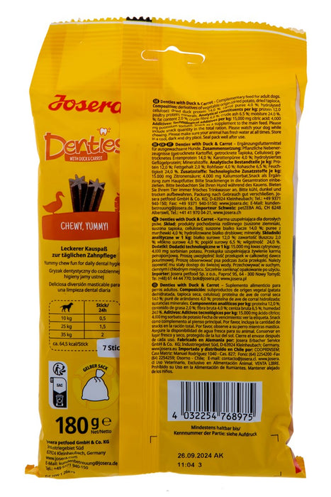 JOSERA Denties Duck with carrot - Dog treat - 180g