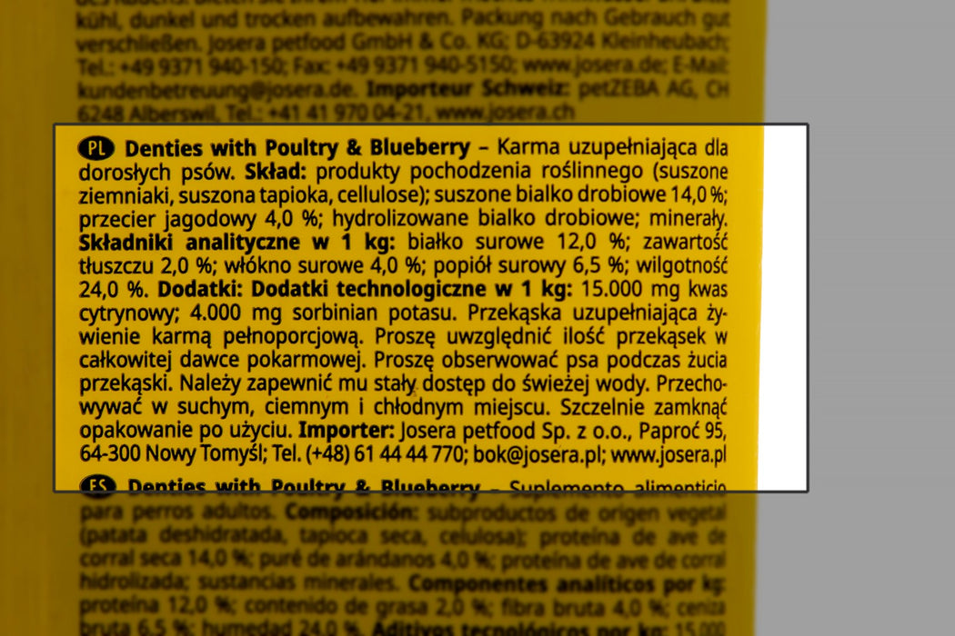 JOSERA Denties Poultry with blueberries - Dog treat - 180g