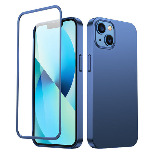 Joyroom 360 Full Case front and back cover for iPhone 13 + tempered glass screen protector blue (JR-BP927 blue) - Cell