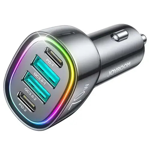 Joyroom 70W car charger with 4 ports: 2 x USB C 2 x USB black (JR-CL29) - Car charger<<<Основна<<<DunaXML&&&Car