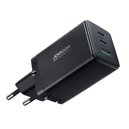 Joyroom fast GaN charger 65W USB-A 2x USB-C black + USB-C - USB-C cable 100W 1.2m (TCG01) - Cell phone USB