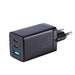 Joyroom fast GaN charger 65W USB-A 2x USB-C black + USB-C - USB-C cable 100W 1.2m (TCG01) - Cell phone USB