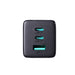 Joyroom fast GaN charger 65W USB-A 2x USB-C black + USB-C - USB-C cable 100W 1.2m (TCG01) - Cell phone USB