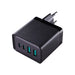 Joyroom GaN charger 67W 4 ports (2x USB 2x USB C) black (TCG02) + USB C - USB C cable 100W 1.2m - Travel
