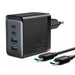 Joyroom GaN charger 67W 4 ports (2x USB 2x USB C) black (TCG02) + USB C - USB C cable 100W 1.2m - Travel