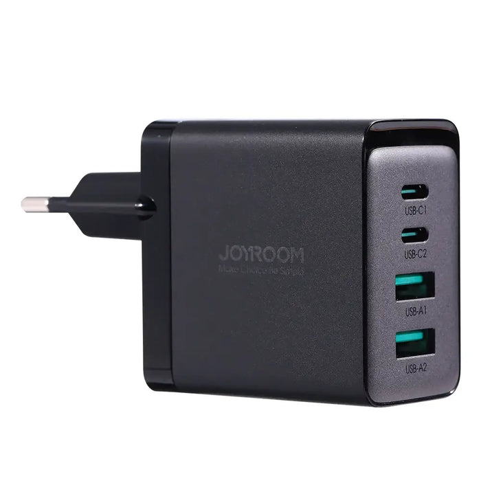 Joyroom GaN charger 67W 4 ports (2x USB 2x USB C) black (TCG02) + USB C - USB C cable 100W 1.2m - Travel