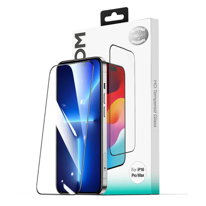 Joyroom JR-MLG0277 2.5D HD Dustproof Tempered Glass with Black Frame for iPhone 16 Pro - Cell phone tempered