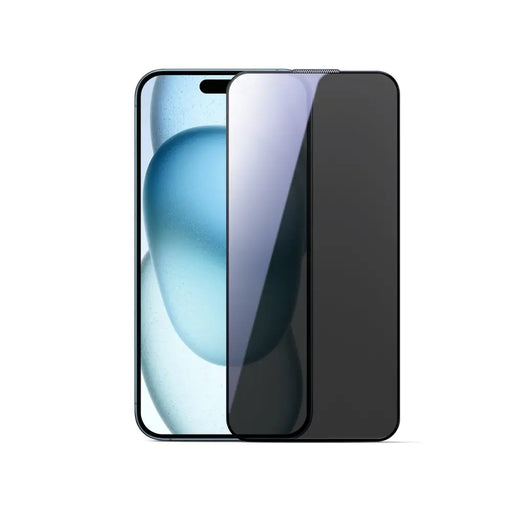 Joyroom JR-MLG0280 2.5D Dustproof Privacy Tempered Glass with Black Frame for iPhone 15/16 - Cell phone tempered