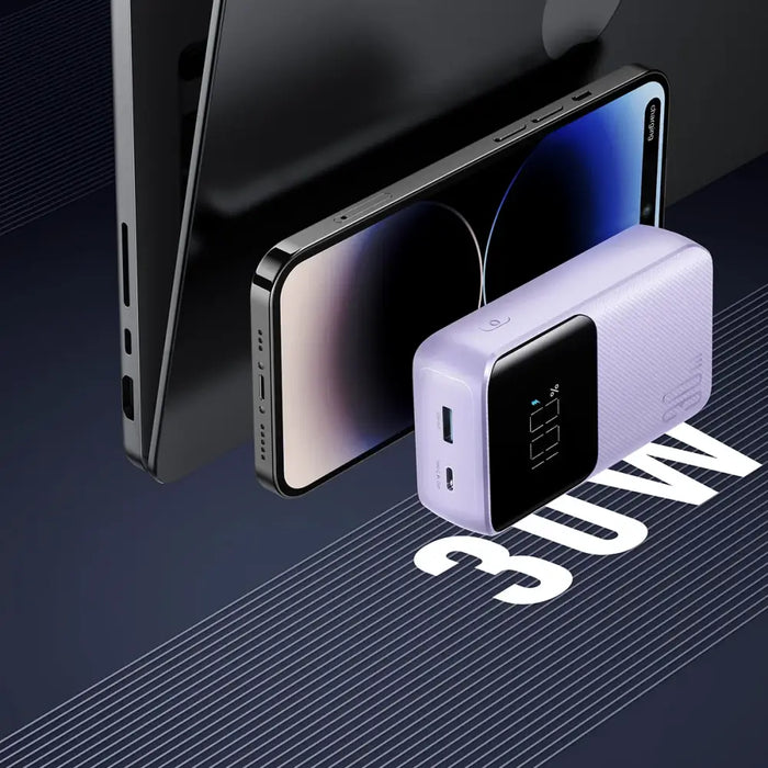 Joyroom JR-PBC06 mini power bank with built-in USB-C / Lightning cables 30W 10000mAh - purple - Powerbanks<<<HurtelXML